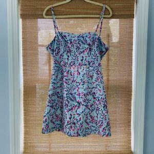 French connection, floral mini dress with back tie.